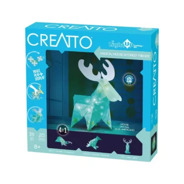 Кутия на конструктора Creatto Лос с 35 части и четири примерни фигури.